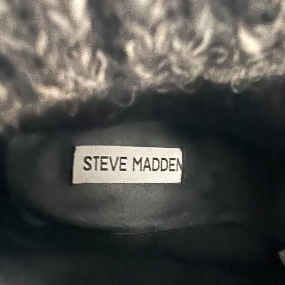 Steve Madden Judii Leather Textile/PuLining And Sock Combat Boots Women's 8.5M - Picture 7 of 8